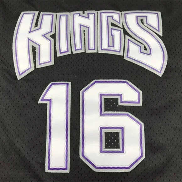 Mens Peja Stojakovic Black Stitched Jersey